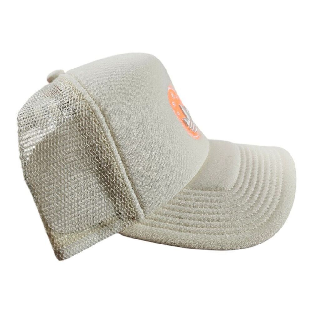 ADIDAS OTG 2.0 MESH TRUCKER MENS SNAPBACK HAT CREAM WHITE Orange STRIPE HAT CAP - Picture 2 of 6
